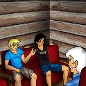 Image From When The Chips Are Down  Jason and Daniel talking with Mr. Connor.