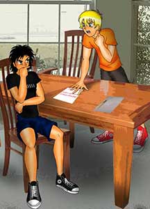 Jason and Daniel solving a mystery